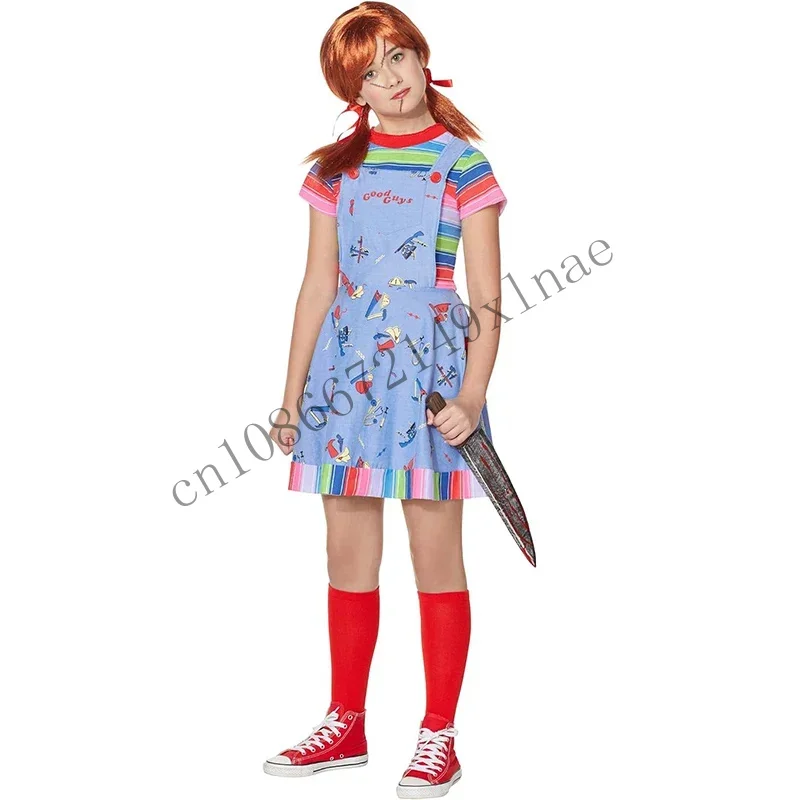 Girl Ghost Doll Fancy Dress Kids Horror Killer Halloween Costume For Boyds Adult Child'S Play Chucky Men CMMN13