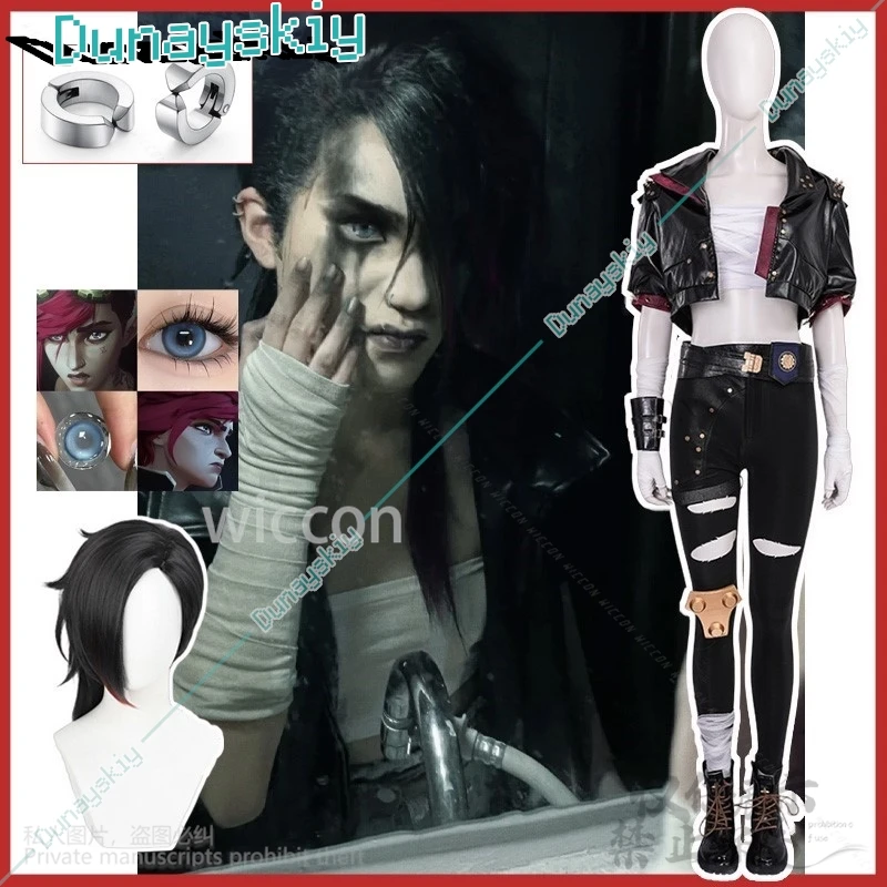 Anime Arcane League Of Legends Game LOL Cosplay Tops Jas Broek Pruik Schoenen Set Voor Meisjes Vrouw Halloween Kerst Cos Aangepast