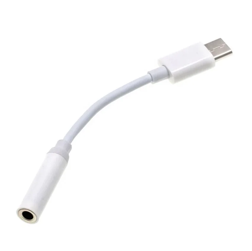 200pcs USB Type C Male to 3.5mm Female Headphone Jack Audio Cable Earphone Aux Converter Adapter For Huawei Samsung Huawei