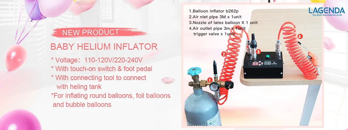 B352 Lagenda Mini Helium Electric Inflator 110V-220V For Inflating Round Balloons Foil Balloons And Bubble Balloons