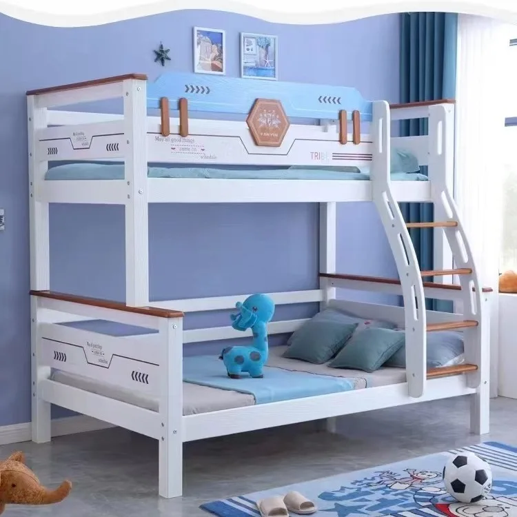 All solid wood upper and lower beds Bunk beds Upper and lower bunk children\'s beds Household