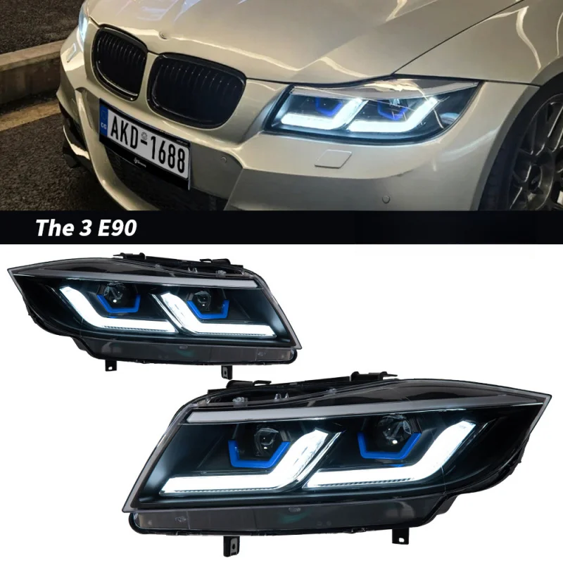 Suitable for BMW 3 E90 Assembly 05-12 Model Three Series Bi-LED Lens Daytime Running Light Front Headlight