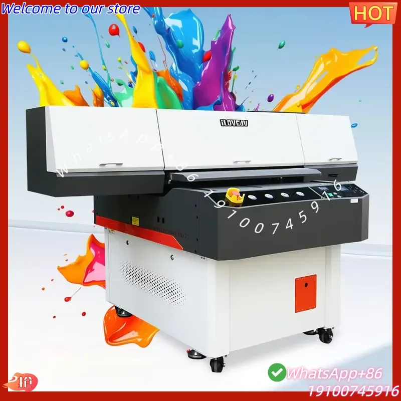 2026Hot CCD Visual Positioning 6090 A1 Inkjet Printer UV Flatbed Printer for Glass/Wood/Metal/PVC/Leather Printing Machine