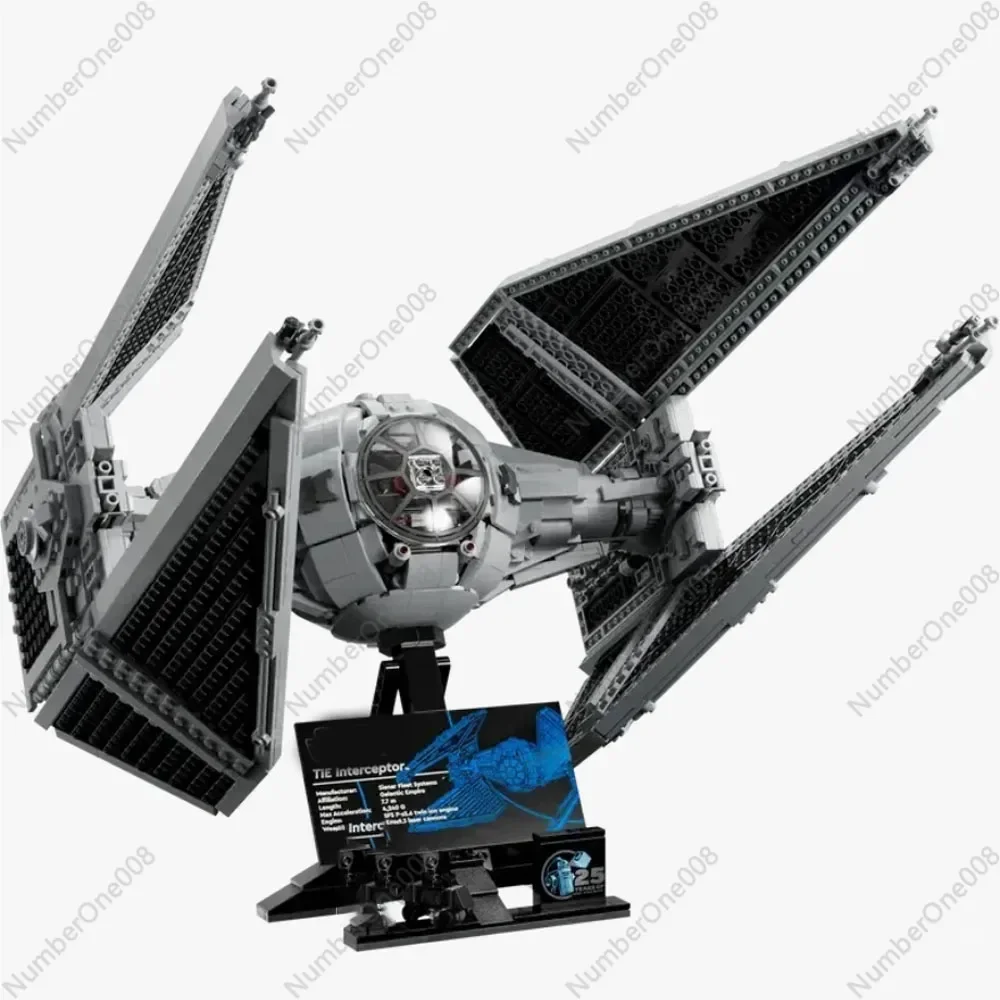 IN STOCK  MOC TIE Interceptors Building Blocks Modified from Imperial Fighters Model 75382 Assembly Bricks Toys Gift