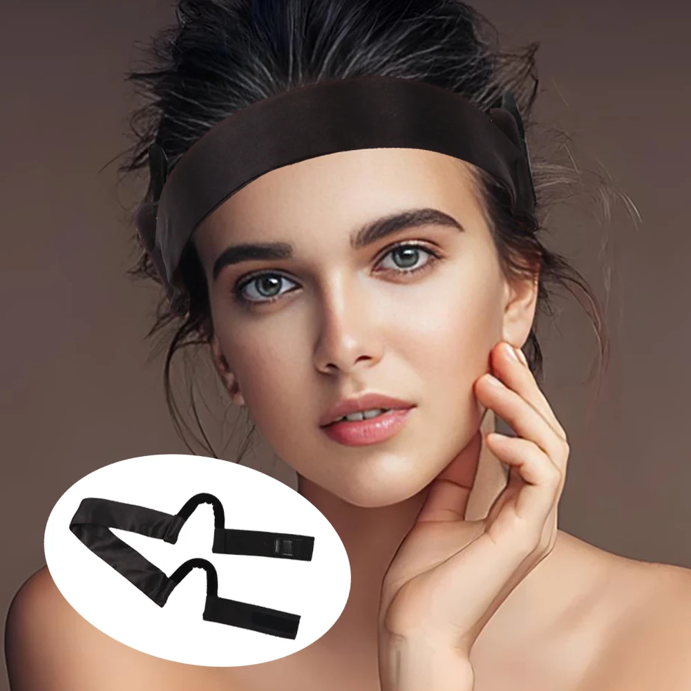 Cetim elástico sem deslizamento peruca banda livre orelha corte laço fusão banda indolor ajustável respirável para peruca dianteira do laço preto rosa rosa