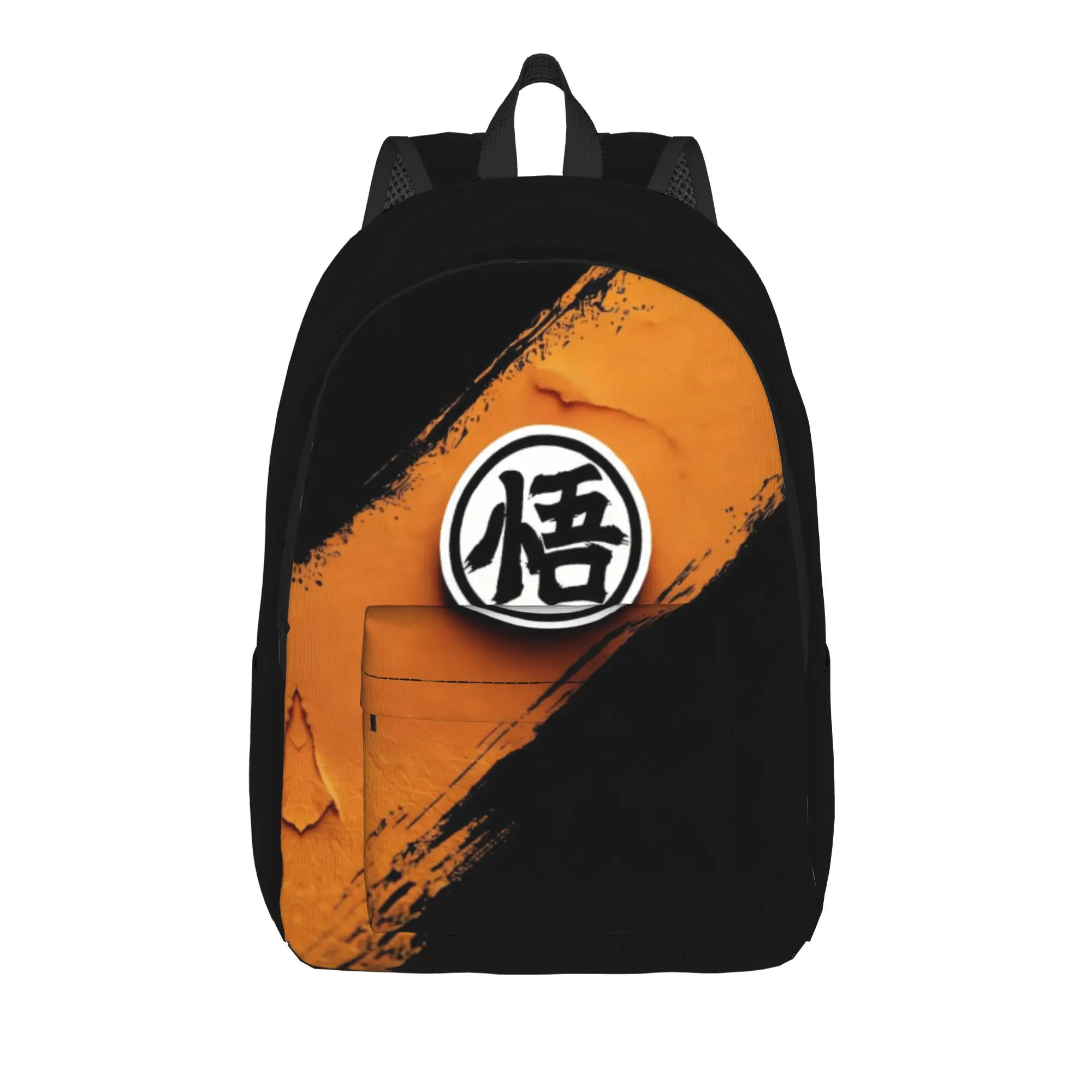 Mochila de moda con símbolo Kanji de Dragon Ball, mochila de lona para exteriores, para escuela secundaria, negocios, Son Goku, para hombres y mujeres, para la universidad