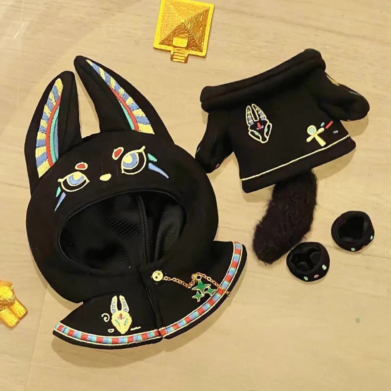 

20cm Cotton Doll Egyptian Cat Outfit Ancient Egypt Series Plushie Apparel Toy Accessories for Doll Clothes And Doll Playsets