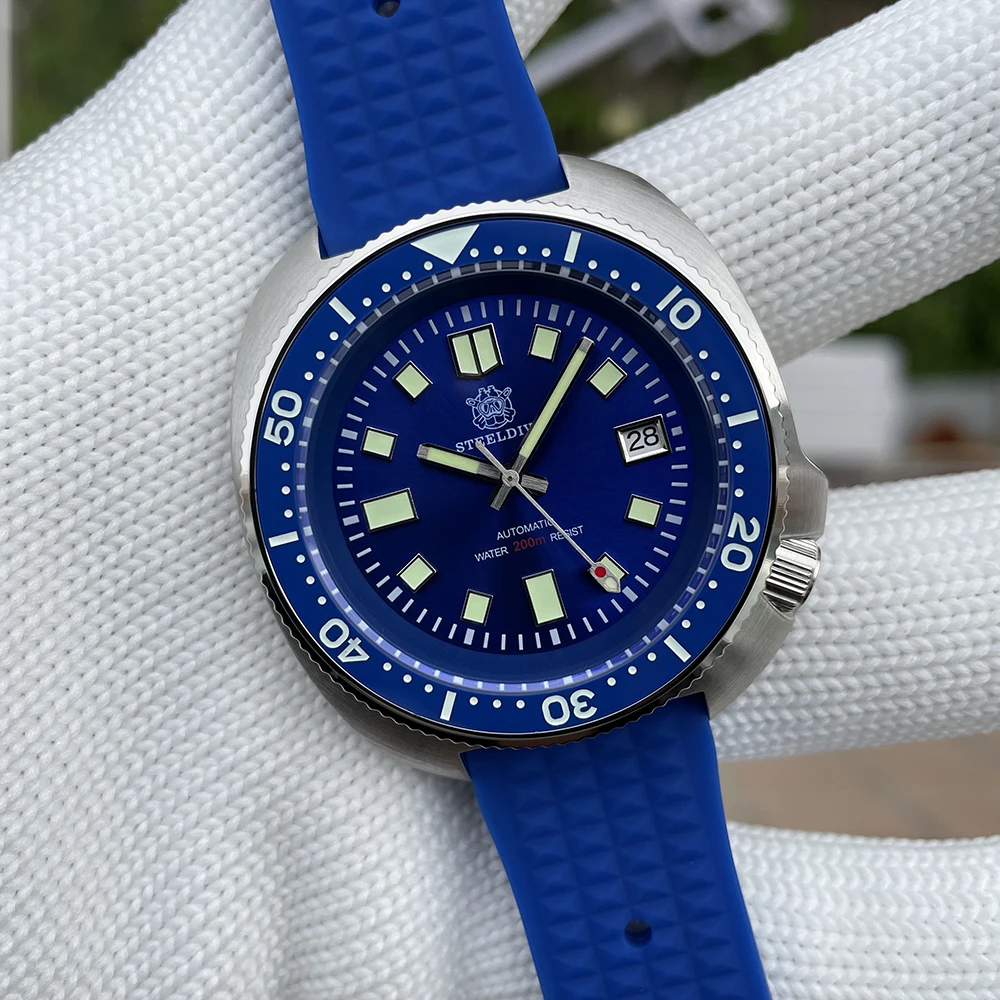 Steeldive Merk SD1970 Tonijn Duikhorloge 200M Waterdicht Sapphire Crystal NH35 Automatische Mechanische Rvs Heren Horloge - afbeelding 1