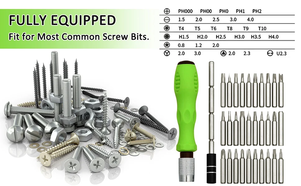 32 in 1 Multifunctional Screwdriver Set Mini Small Screwdriver Torx Phillips Magnetic Screw Driver Bit Portable Repair Tool Kit