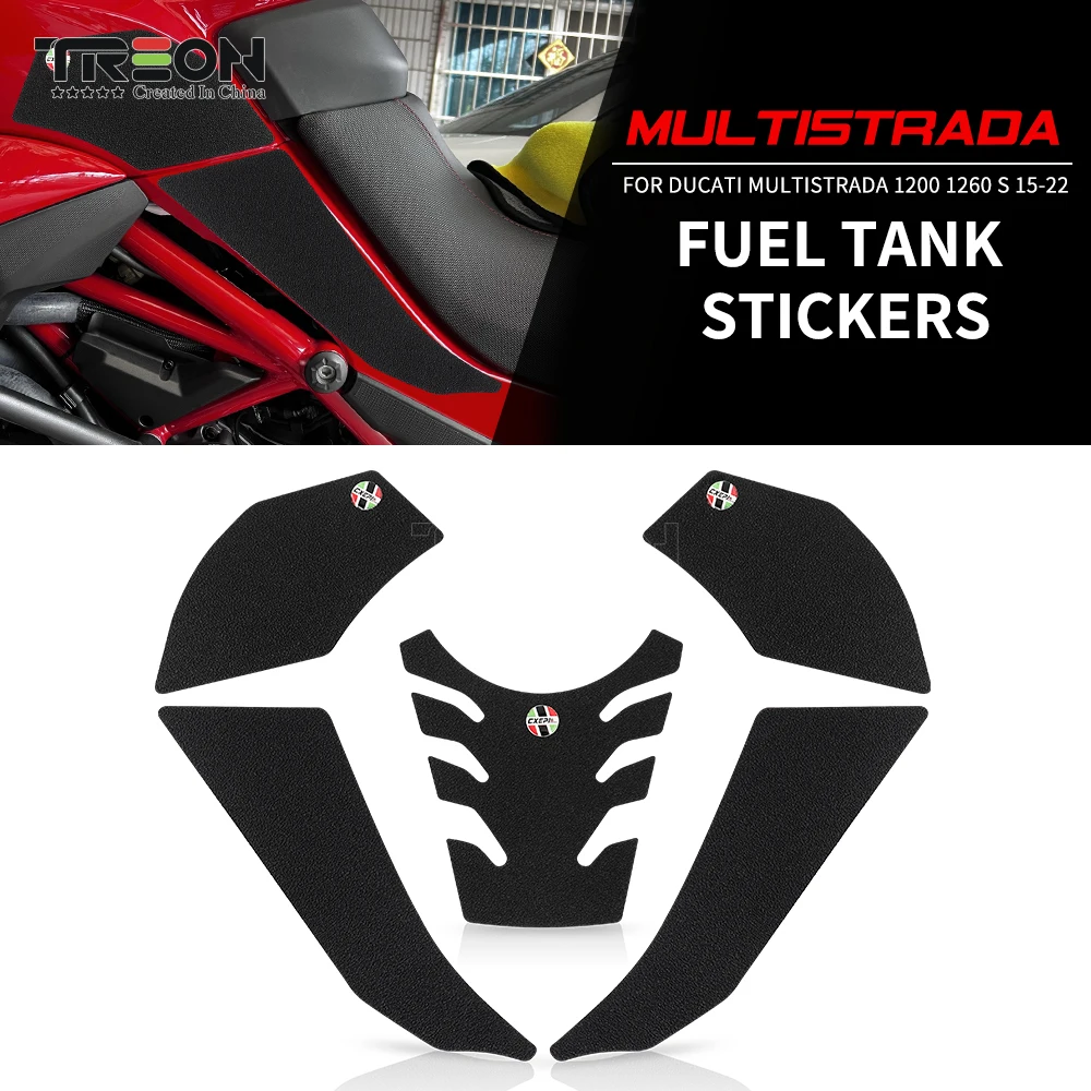 Motorrad Kraftstoff tank Traktion spad Anti-Rutsch-Aufkleber Gas Knie Griffs chutz für Ducati Multis trada 2015 2021 s 2007-2013