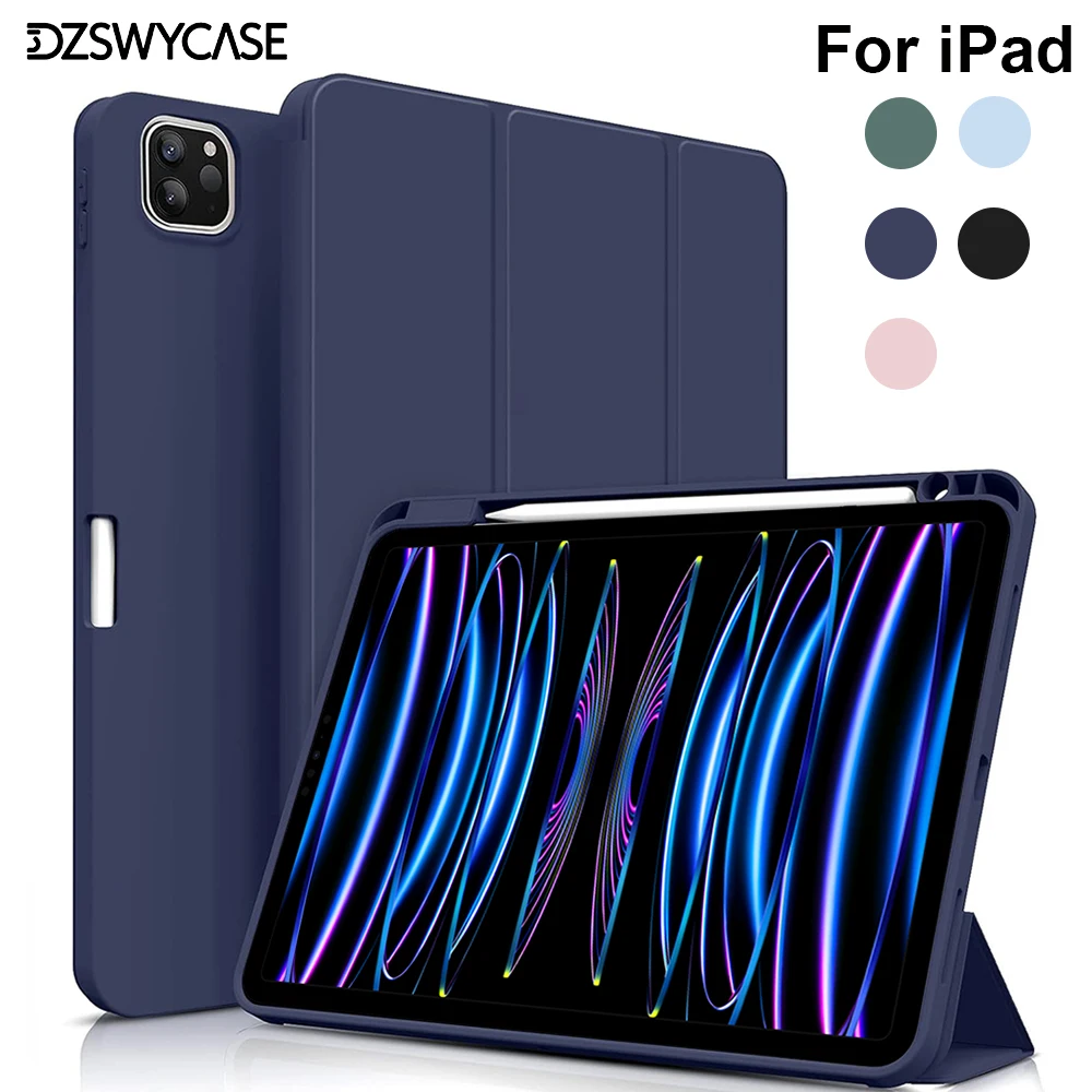 

For iPad Pro 11 Case 4th/3rd/2nd Gen, Air 10.9 5/4th gen Air 11 M2 M3, 10th 10.9 11th A16 11, mini 6 A17 Pro Soft Slim PU Cover
