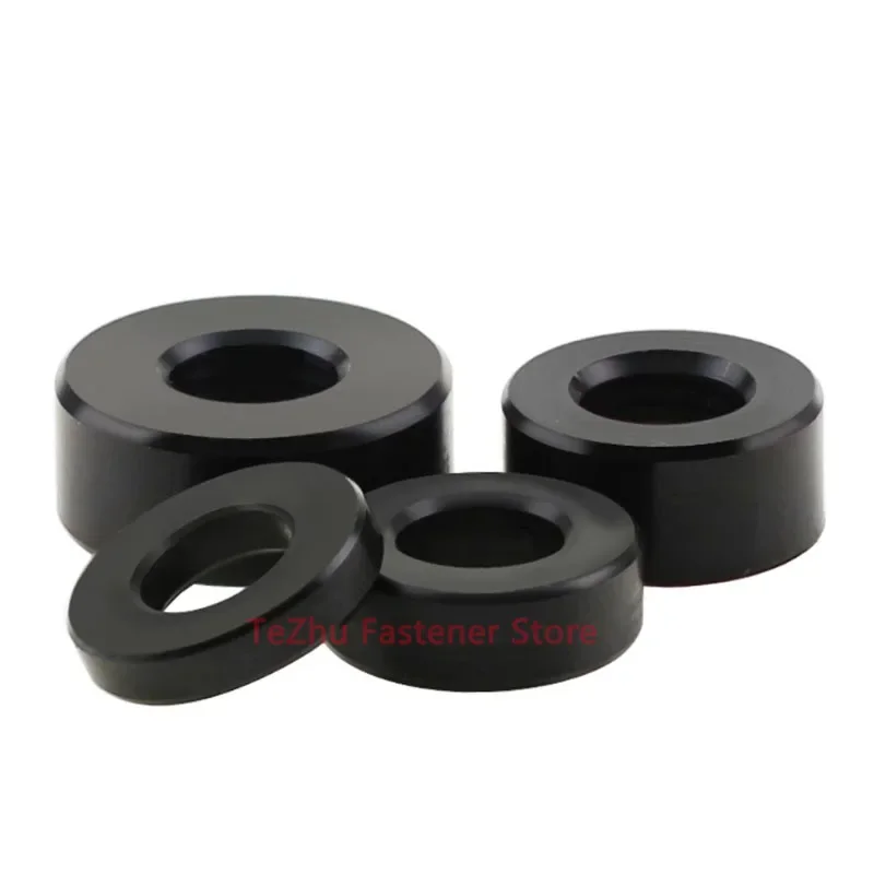 M3 M4 M5 M6 M8 M10 Black POM Round Hollow Unthread Standoff Bushing Washer Spacer Sleeve Insulated Plastic Gasket Length 1-20mm