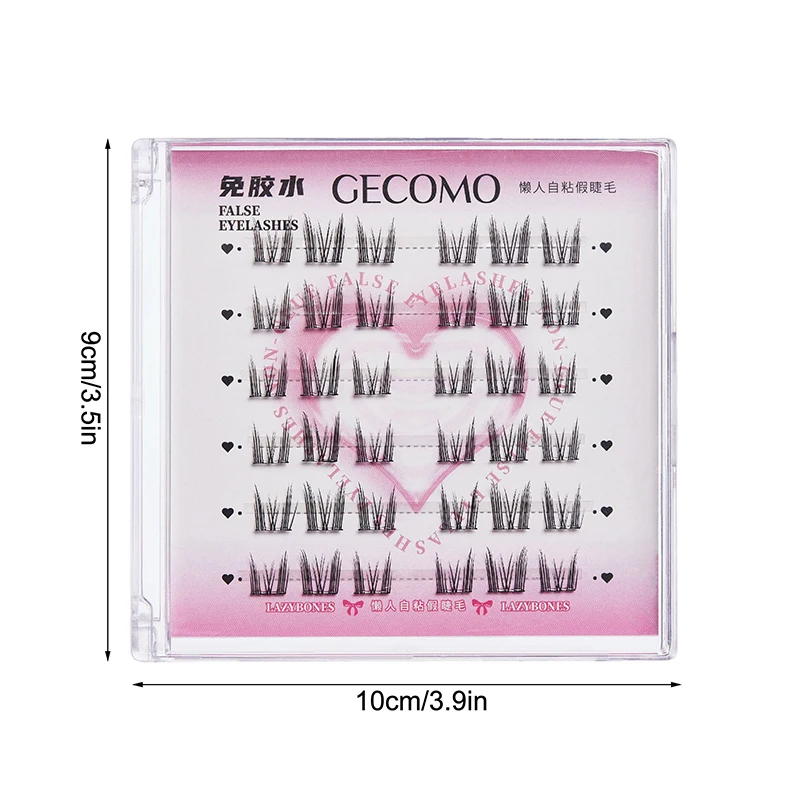 Ciglia finte autoadesive senza colla fai-da-te Ciglia finte alate soffici naturali spesse Occhi Manga riutilizzabili Occhi ingranditi Ciglia facili da applicare