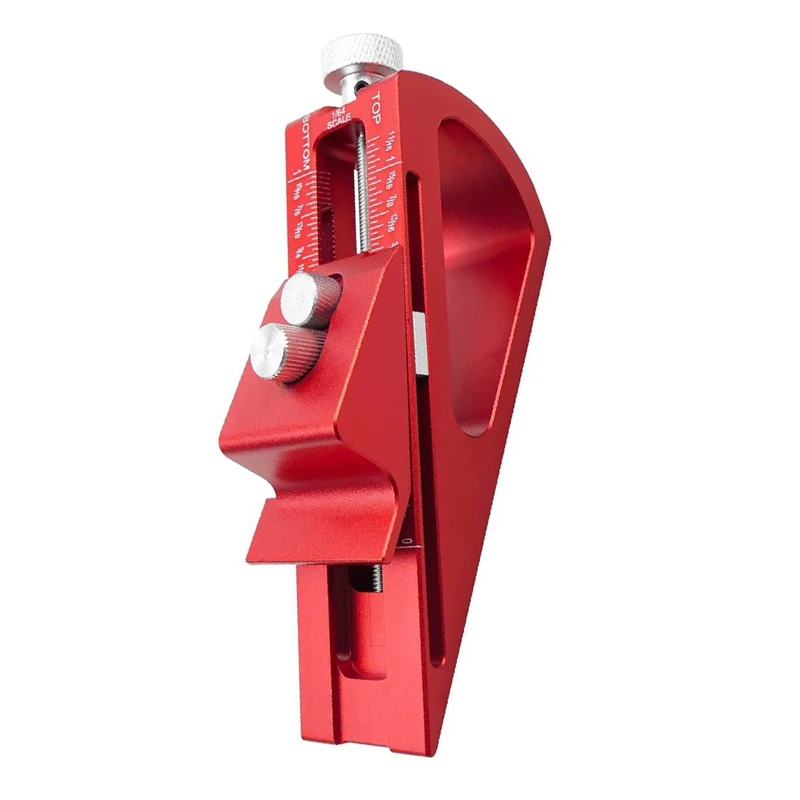 

1 PCS Block Integrated Woodworking Height Gauge Red Woodworking Gauge For Measurement 1/646Inch Up To 1-1/16Inch Range