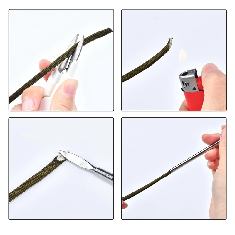 12 ชิ้น Paracord ชุดเครื่องมือ Paracord สแตนเลส Knotter Marlinspike, Paracord เย็บ Lacing เข็ม