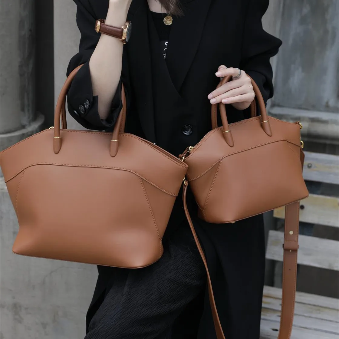 ZR DIARY Women Tote Bag Split Leather Large Capacity Crossbody Bags Wing Shape Fashion Commuting Handbag 1135