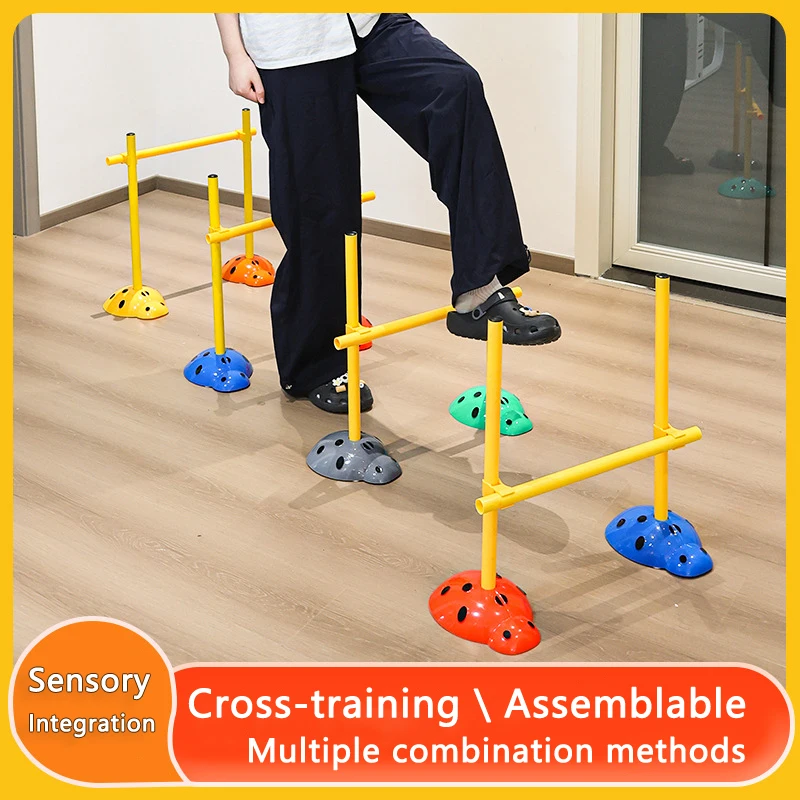 التوازن يخطو الحجر الرياضة ألعاب أطفال التكامل الحسي التدريب في الهواء الطلق موازنة ألعاب اللوح جسر معدات التوحد