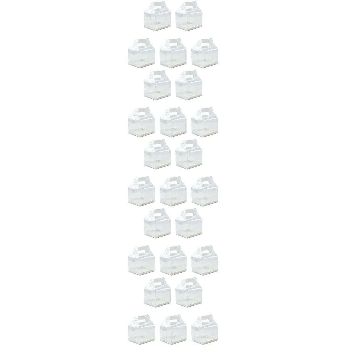 

5pcs 5 PCS Transparent Cake Boxes Clear Baking Packaging Pastry Pet Cupcake with Handle Packing Practical