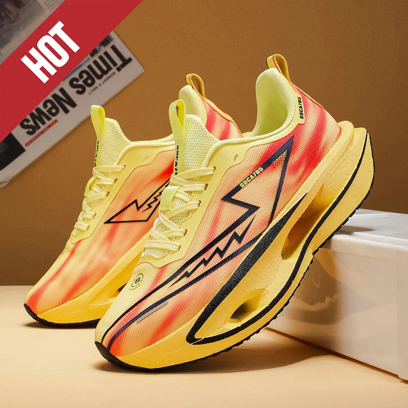 

NEW Running Shoes Carbon Plate Marathon Men Sports Breathable Lightweight Women's Comfortable Athletic Antiskid Sneakers Casual