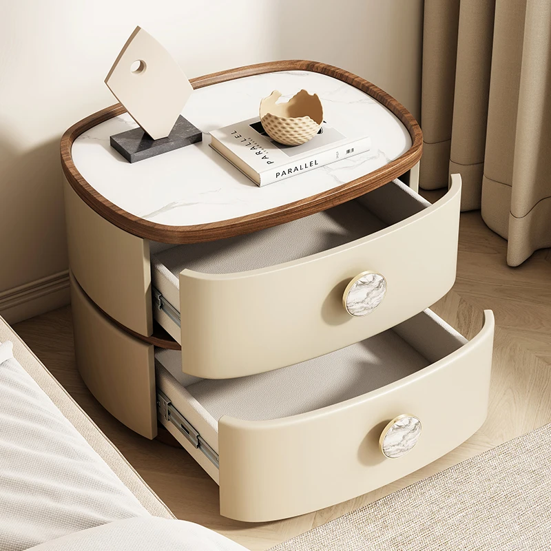 

Luxury Minimalist Bedside Table Creative Modern Aesthetic Elegant Nightstands Nordic Style Mesa De Noche Bedroom Furniture