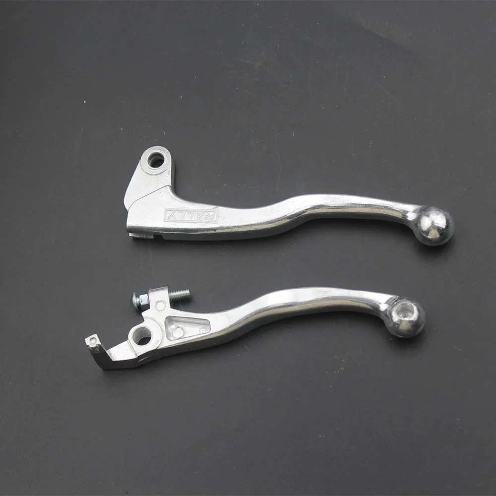 Pair Chrome Motorcycle Brake Clutch Lever Handle For Suzuki DR250 650 DRZ400