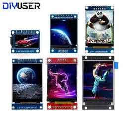 DIYUSER TFT Display 0.96/1.3/1.44/1.77/1.8/2.0 inch IPS 7P SPI HD 65K TFT Full Color LCD Module ST7735 Drive  For Arduino