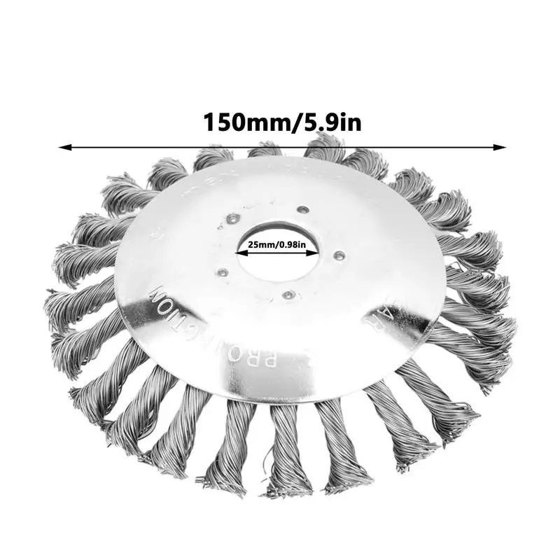 شفرة تشذيب سلكية غير قابلة للكسر ، جزازة عشب غير قابلة للكسر ، رأس شفرة 6 في قاطع أسلاك الفولاذ ، مزيل الأعشاب ، فرشاة أعشاب دوارة