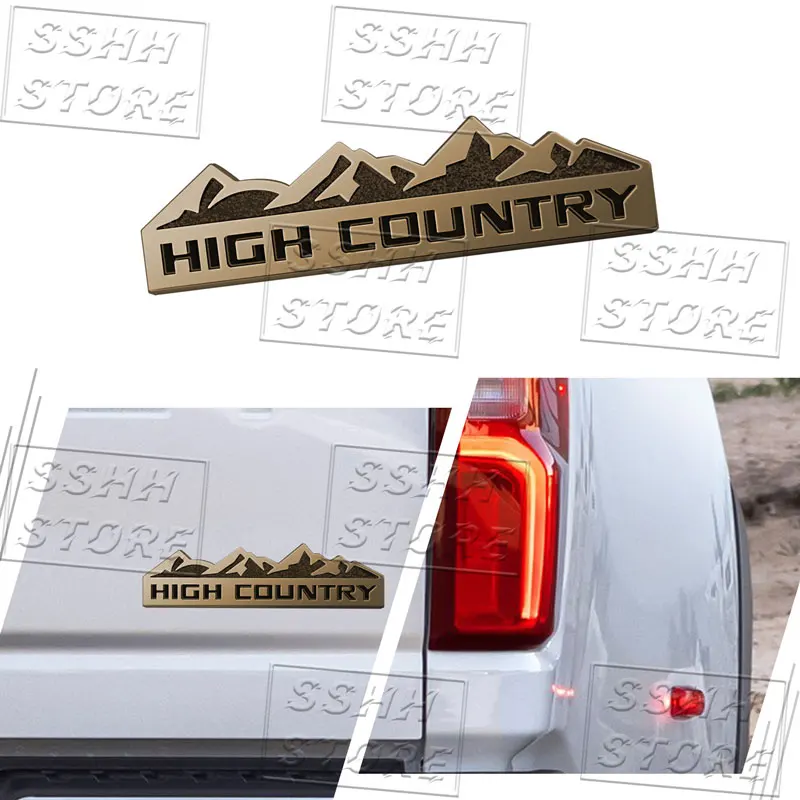 Car Metal Sticker High Country Emblem Fender Trunk Decal For Jeep Wrangler Renegade Grand Cherokee Front Grille Accessories