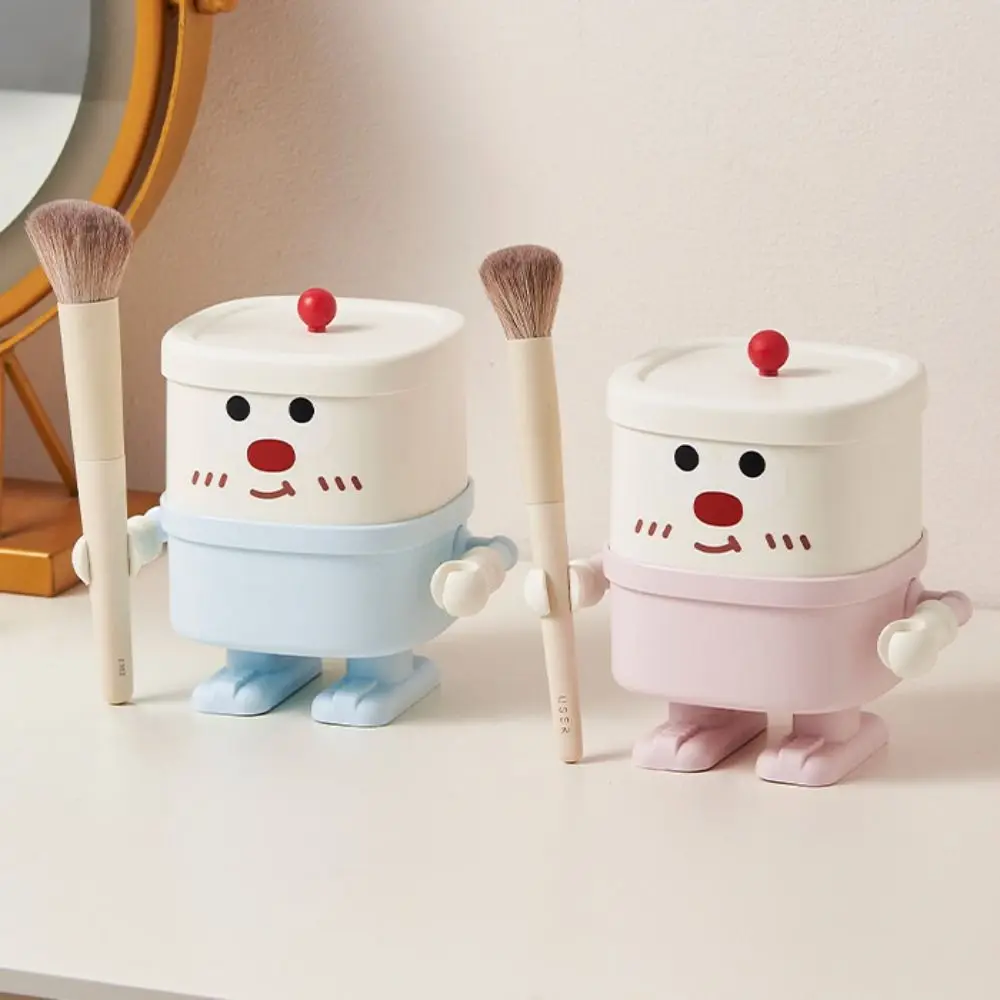 

Large Capacity Plastic Storage Box Cartoon Creative Pen Holder Cute with Lid Desktop Dumpster Miscellaneous Storage