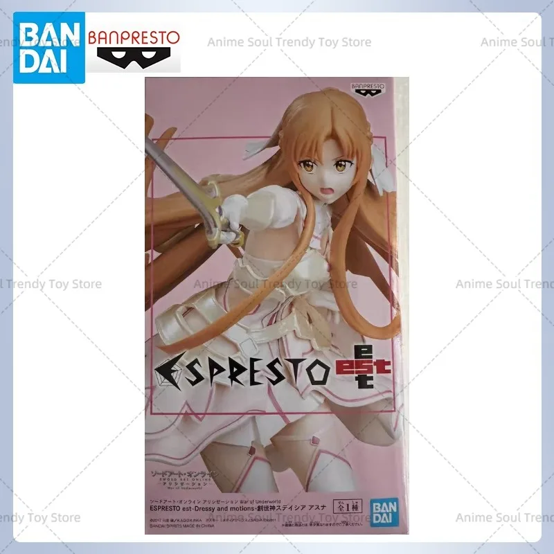 En Stock Figure modèle poupée Bandai Original Banpresto épée Art en ligne Asuna Yuuki Action flambant neuf en boîte personnages d'anime Garage