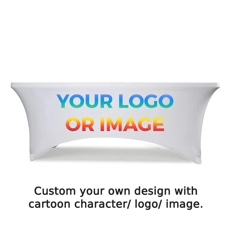 

Customize Elastic Stretch 4ft 6ft 8ft Rectangular Spandex Table Cover Polyester Spandex Tablecloth
