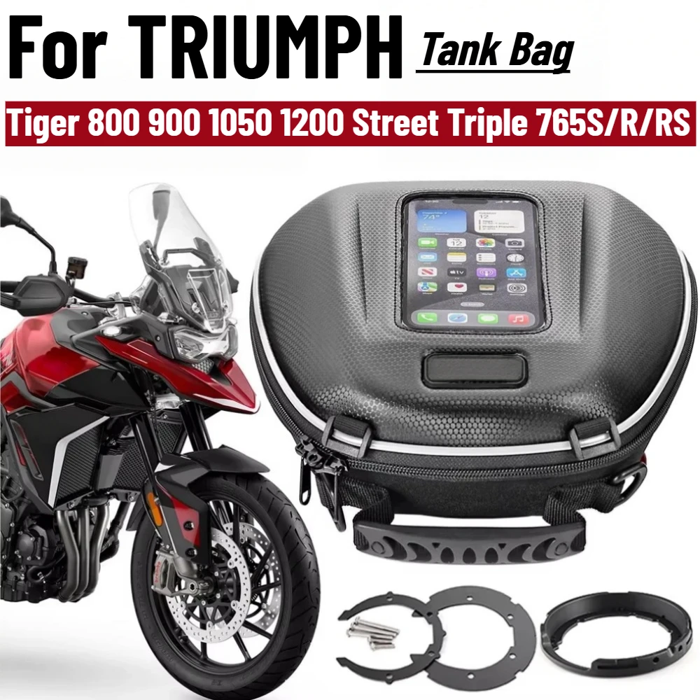Tank Bag For Tiger 800 900 1050 1200 1215 Speed Triple Trident 660 Street Triple 765S/RS Motorcycle Luggage Quick Lock Backpack