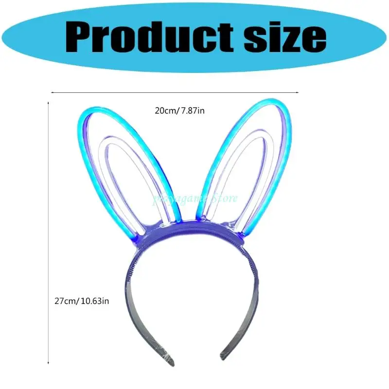 Y88A Kleurveranderende lichtgevende haaraccessoire voor thema-evenementen, veilig voor kinderen