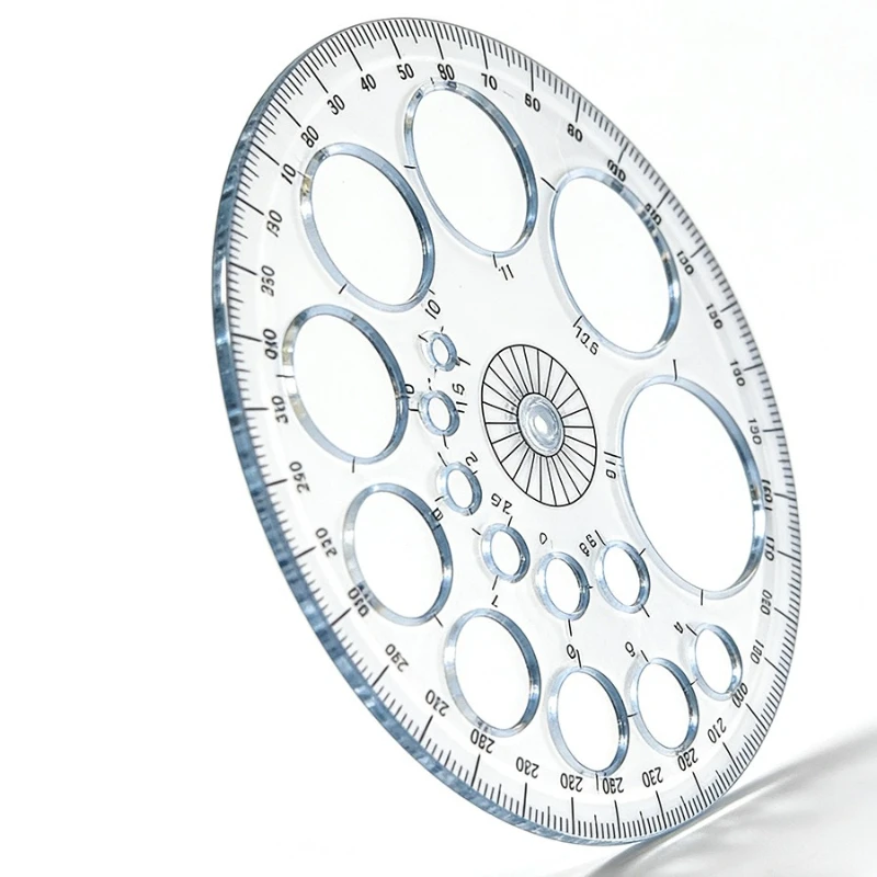 12 Centimeter Hollow Protractor Essential Math Geometry Measuring Tool for Primary School Students360 Degree Round Ruler