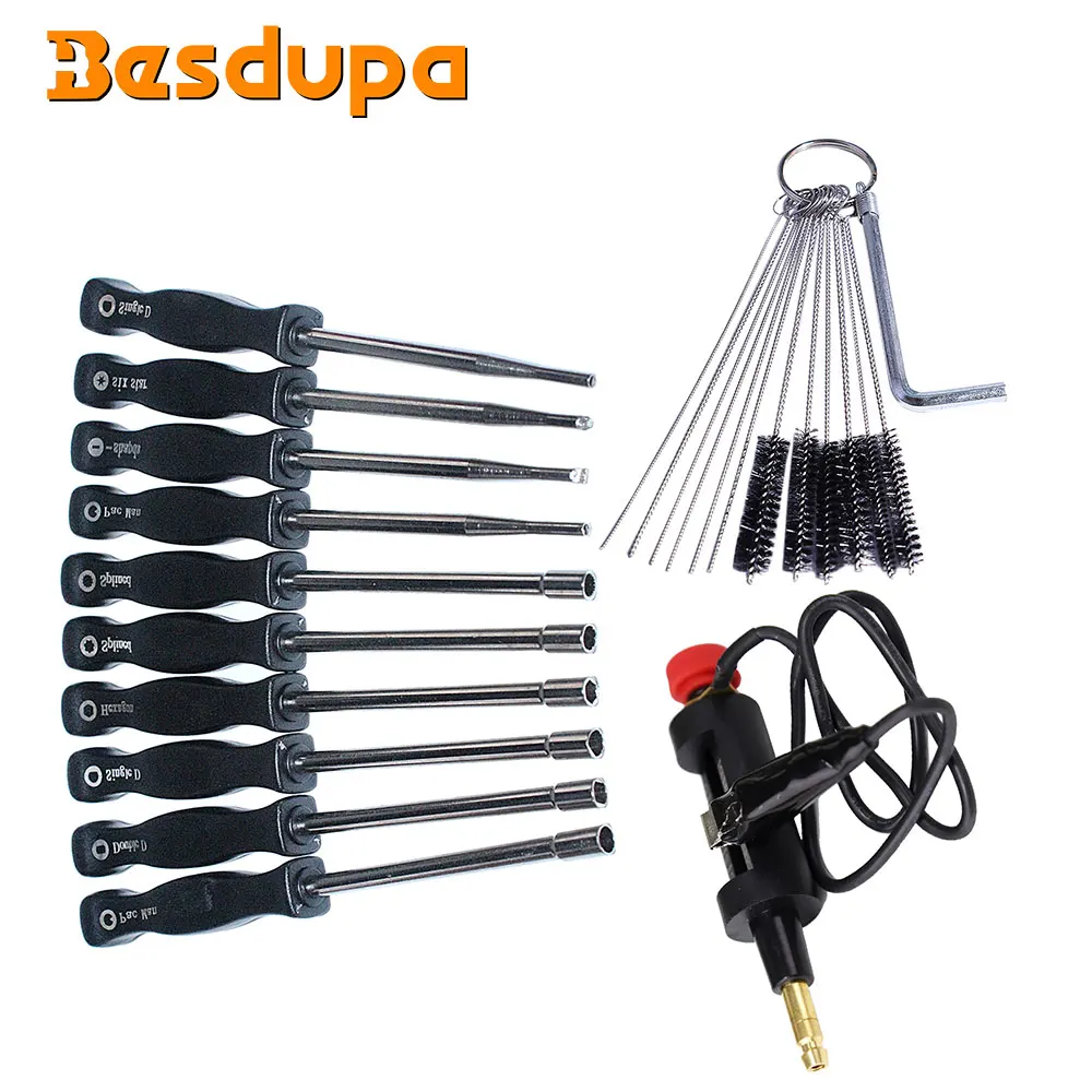 Carburetor Adjustment Tool Carburator Adjusting Spark Plug Test Pen Kit For 2-Cycle Small Engine Trimmer Weedeater Chainsaw