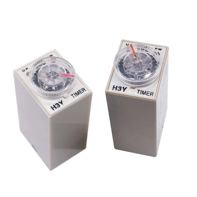 1 PC DC12V 24V H3Y-2 Time Relay 8Pin Power-on Delay Rotary Knob 5S/10S/30S/60S/3M/5M/10M/30M Timer DPDT Timing