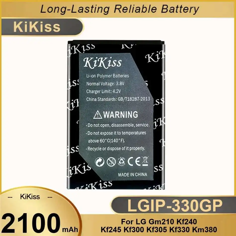 

Long Lasting 2100Mah For LG GM210 KF240 KF245 KF300 KF305 KF330 KM380 Lgip-330GP Mobile Phone Battery