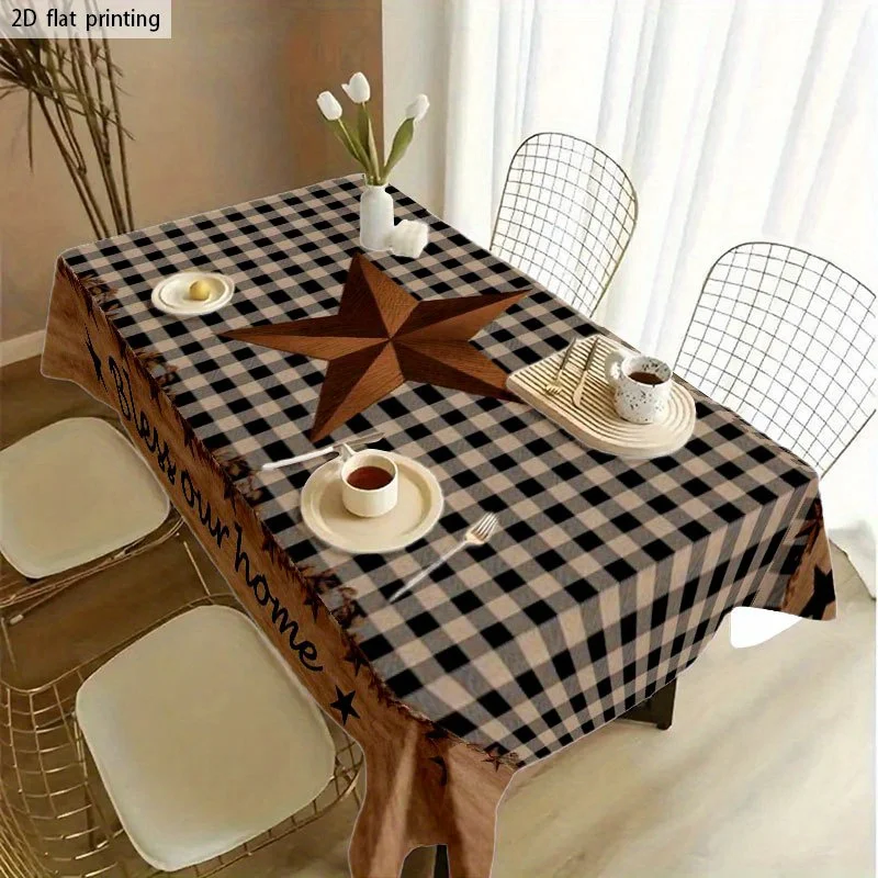 [JIT] 1pc Soft and fashionable 2D flat tablecloth, machine washable and easy to clean, American country stylezyc