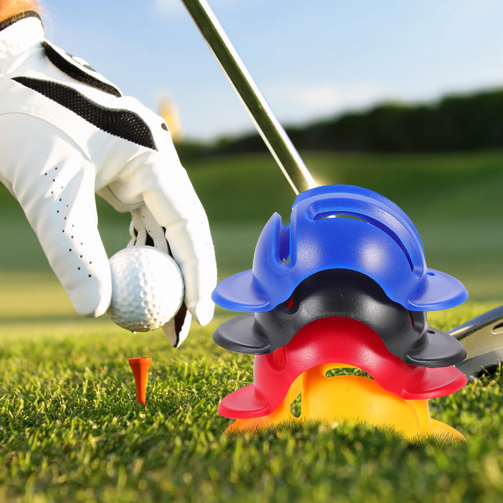 

4 Pcs Golf Liner Golfs Ball Marker Drawing Tool Golfing Marking Stencil Portable