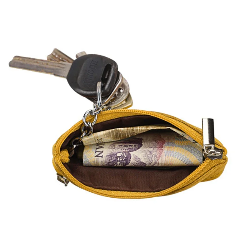 Wholesale Cartoon Mini Cowhide Small Zero Wallet Creative Korean Version Zipper Key Bag Coin Loose Money Bags Package Purse Case