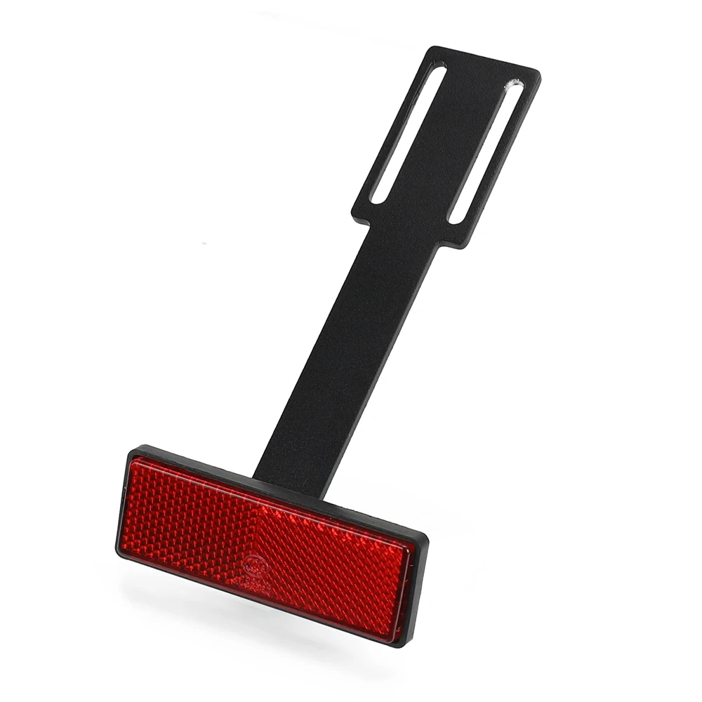 

Dirt bikes Quad Red Rectangle Reflective Plate Warning Reflector Motorcycle License Plate Holder Parts Extend Tail Reflector