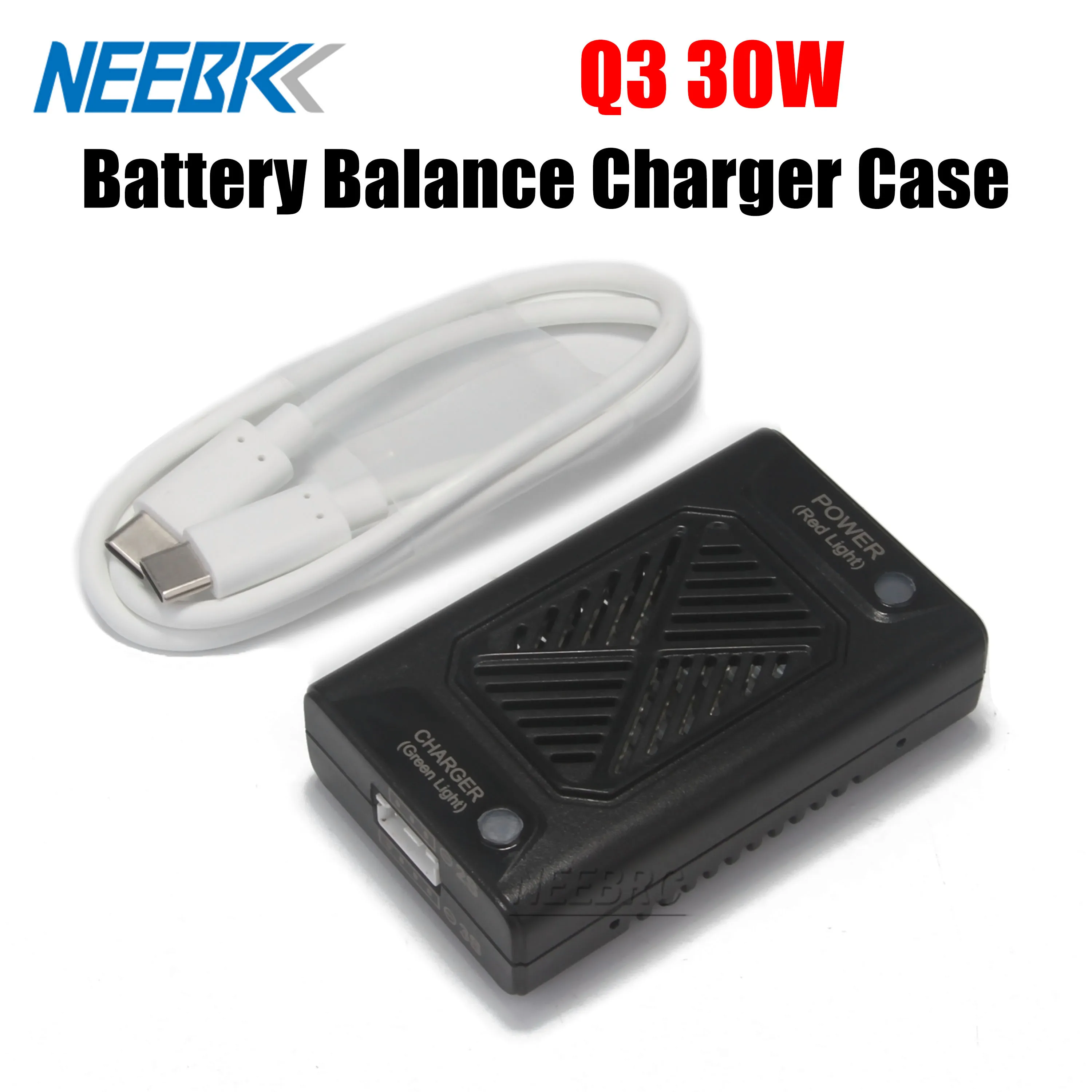 

Q3 30 Вт Mini Boost Баланс батареи RC Разрядное устройство Чехол для зарядного устройства 2,5 А Высокоскоростная зарядка 2S-3S Литиевая часть рассеивания тепла TypeC