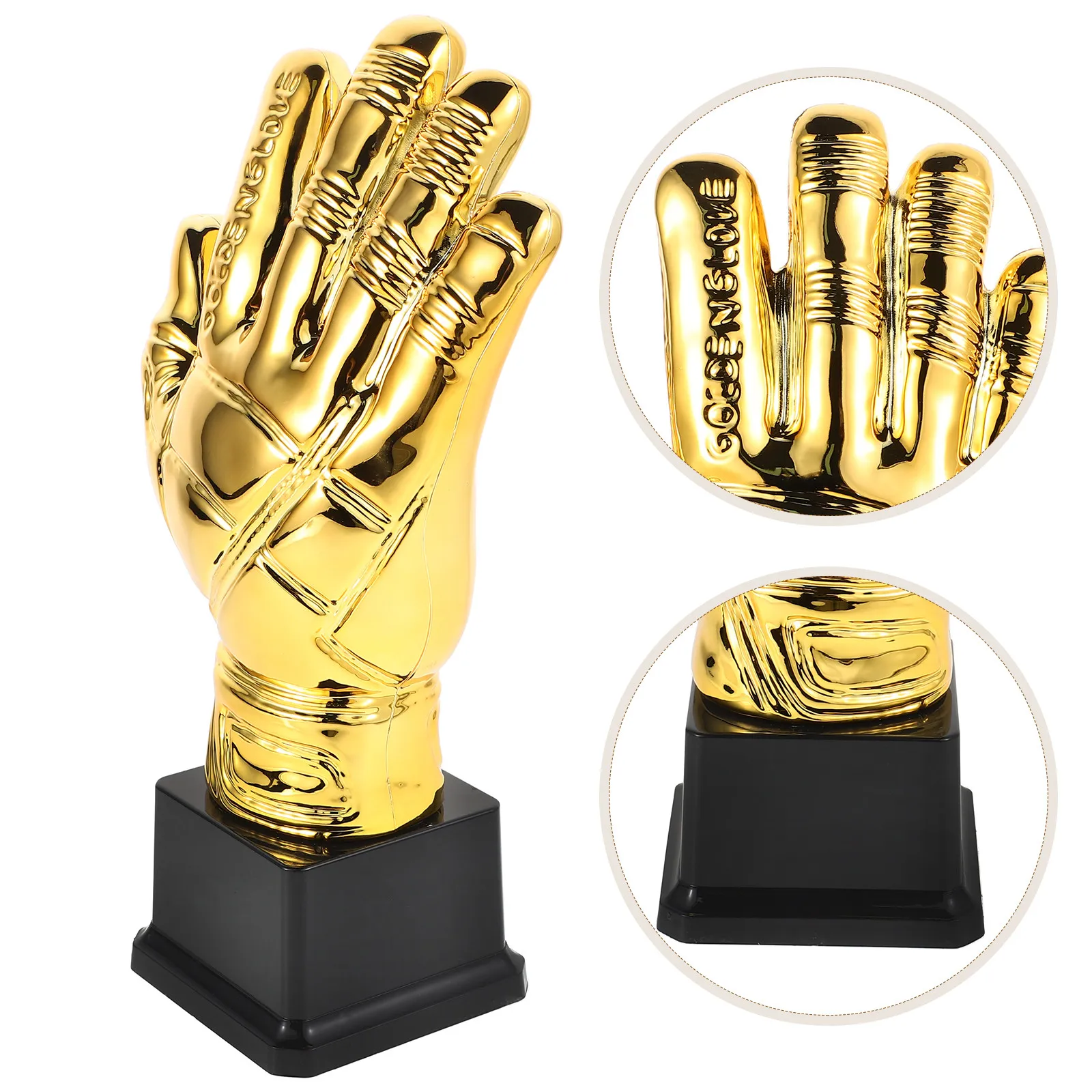 

Soccer Glove Trophy Gold Champion Goalkeeper Award Plastic Mini Trophy for Football Competitions Sports Parties School
