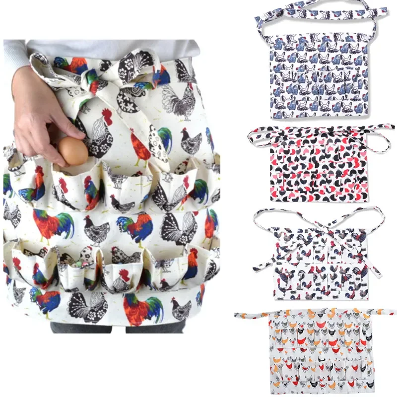 Multi-pocket Egg Collecting Harvest Aprons Chicken Farm Working Apron Goose Eggs Collection Aprons  Aprons for Woman