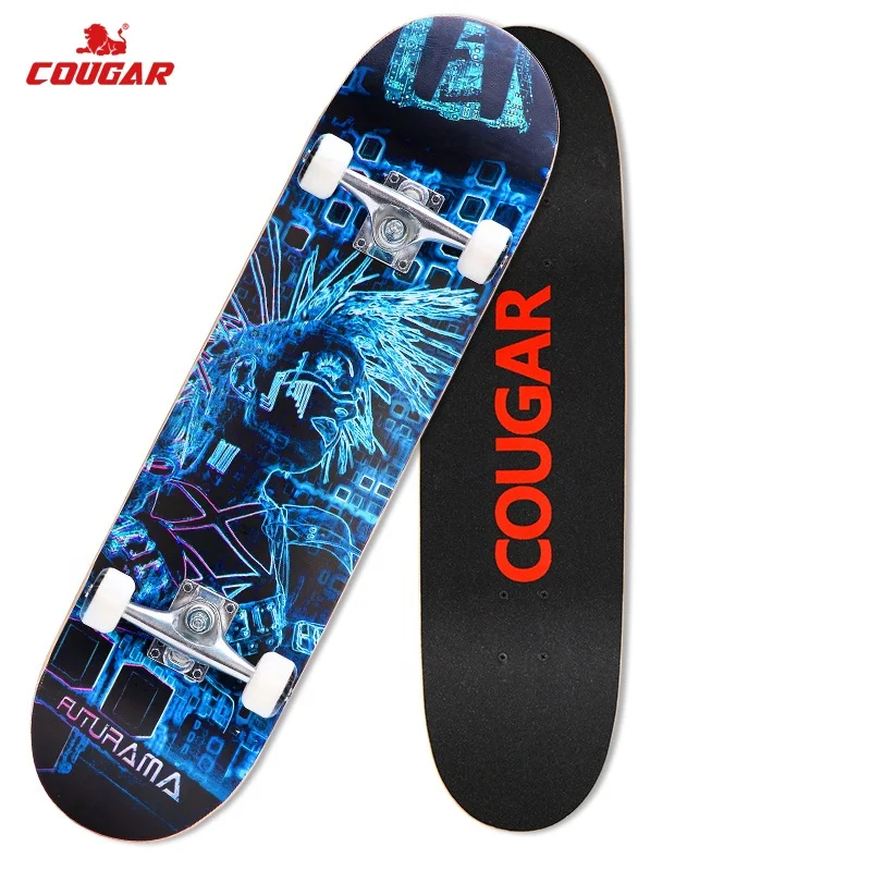 

Skateboards 31 Inch Complete Skateboard Double Kick Skate Board 7 Layer Maple Deck Skateboard for Kids Beginners