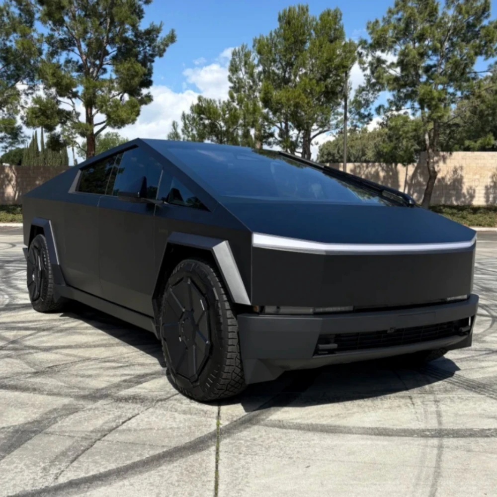 

For Tesla Cybertruck 2024-2026 Precut PPF DIY Color Samurai Black Color Changing Film PET Paint Protection Film Anti-Scratch Kit