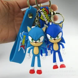 Sonic Animation Sonic Keychain Shadow PVC Character Keychain Bag Keychain Pendant Accessories Children's Toys Birthday Gifts