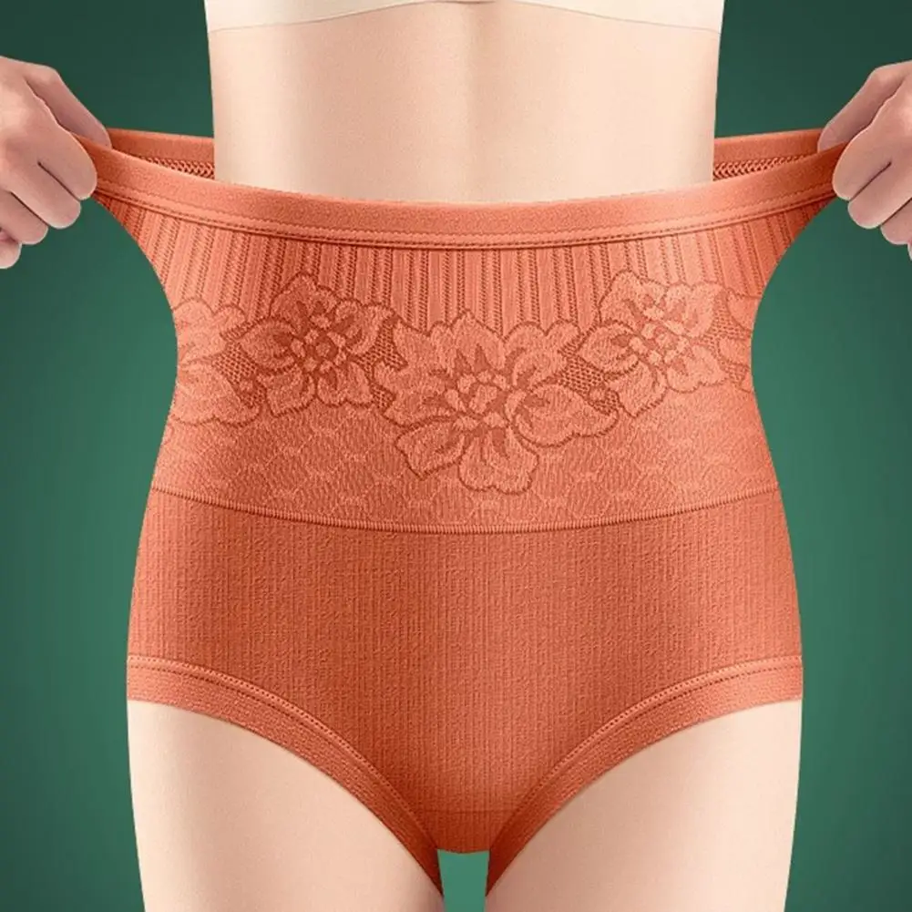 

Women Winter Briefs High-waisted Seamless Panties High Waist Plush Women's Underpants with Tummy Control Uterus Protection Soft