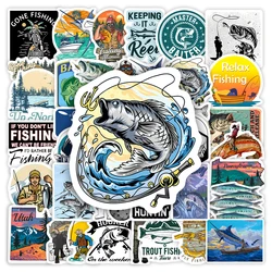 Cool Fishing Stickers DIY Kids Toy Gift Outdoor Hobby Waterproof Decal for Laptop Scrapbook Phone Bottles Bags Decorative