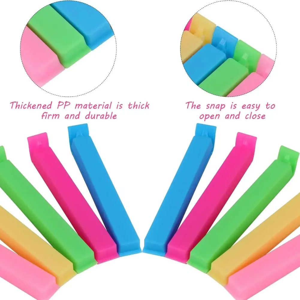 5PCS Portable Kitchen Storage Food Snack Seal Sealing Bag Clips Sealer Clamp Plastic Tool Kitchen Accessories Food Bag Clips